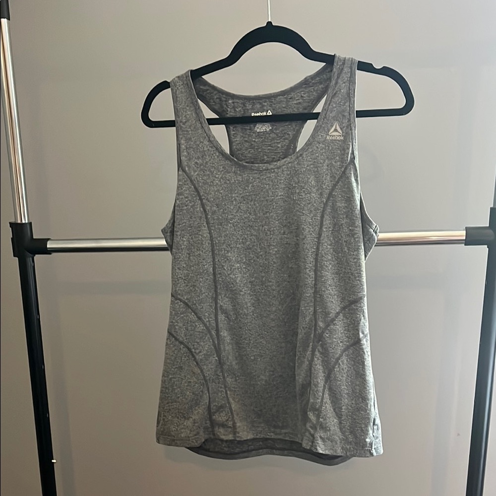 Reebok Gray Fitted Sleeveless Tank Top